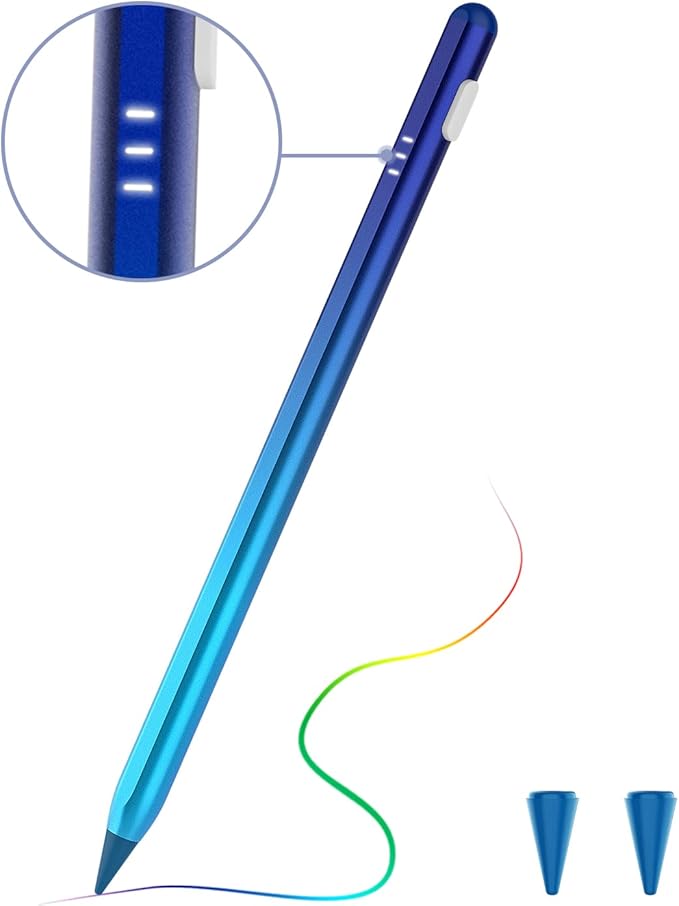 TiMOVO Stylus Pen for iPad Pencil 2nd Generation with Palm Rejection for 2018-2025 11th/10th/9th/8th/7th Gen Pro 13/11(M4)/12.9 iPad Air 11/13 (M3/M2) Mini 7/6th Blue