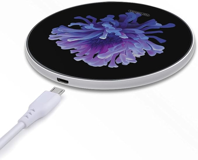 Sea Anemone Fast Portable Charger 10W Funny Graphic Phone Charging Pad with USB Cable