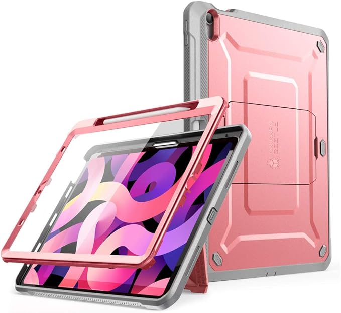 SUPCASE Unicorn Beetle Pro Series Case Designed for iPad Air 5 (2022) / iPad Air 4 (2020) 10.9 Inch with Pencil Holder &amp Built-in Screen Protector Full-Body Rugged Heavy Duty Case (Rosegold)
