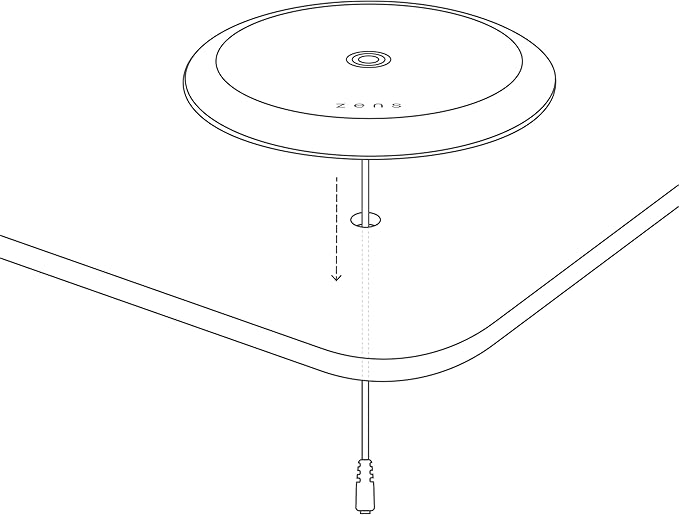 ZENS Qi-Certified Built-in Wireless Charger for Apple iPhone 17/16/15/14/13/12/11/10/9/8 Series Samsung and All Qi-Enabled Devices Ultra-Thin Design 15W White Power Adapter Included