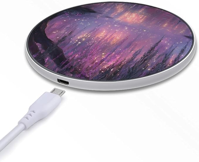 Magical Forests Creek Glowing Phone Charger Magnetic Charging Pad Anti-Slip with USB Cable