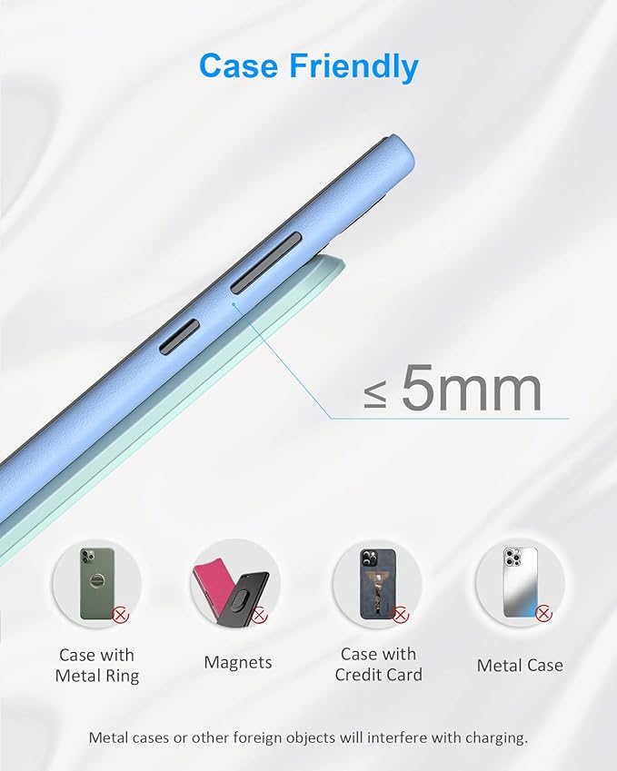 NANAMI Fast Wireless Charger 10W Max Wireless Charging Stand with PD20W Adapter Charger Compatible for iPhone 17/17 Air/17 Pro/17 Pro Max/16/15/14/13/12Samsung Galaxy S26/S25/S24/S23/S22/S21/Note 20