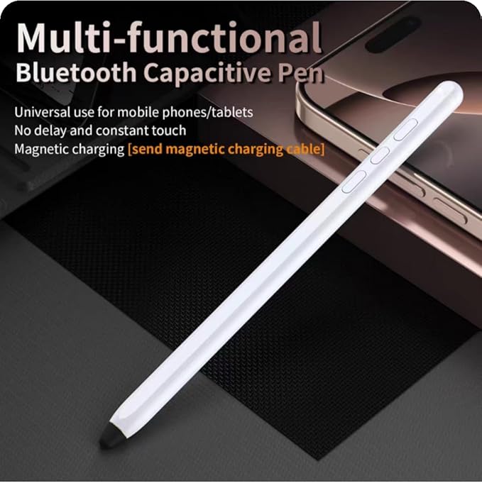 Z Fold 7 S Pen (WithBluetooth) for Samsung Galaxy Z Fold 7/ Fold 6 Fold EditionStylus Pen for Samsung Galaxy Tablet Android Microsoft Surface AMZ Fire HDApple All Touch Screen Devices (White) ﻿