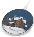 Winter House Wireless Charger Fast Wireless Charging Pad with USB Cable 10W Anti-Slip Magnetic Wireless Charger Portable Slim Charger Puck Travel Charging Station