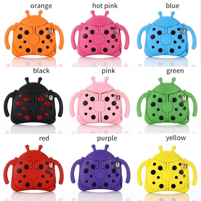 Kids Case for Apple iPad mini 5/4/3/2/1 7.9 inch Only Kids Proof Lightweight EVA Foam Stand Cover for iPad mini Mini 5 (2019) Mini 4 iPad mini 3rd Generation Mini 2 - Ladybug Orange