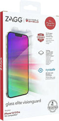ZAGG Glass Elite Screen Protector for iPhone 17e iPhone 14/16e/13/13 Pro - 5X Stronger Tempered Glass Scratch &amp Smudge-Resistant VisionGuard Blue-Light Protection InvisibleShield Easy to Inst
