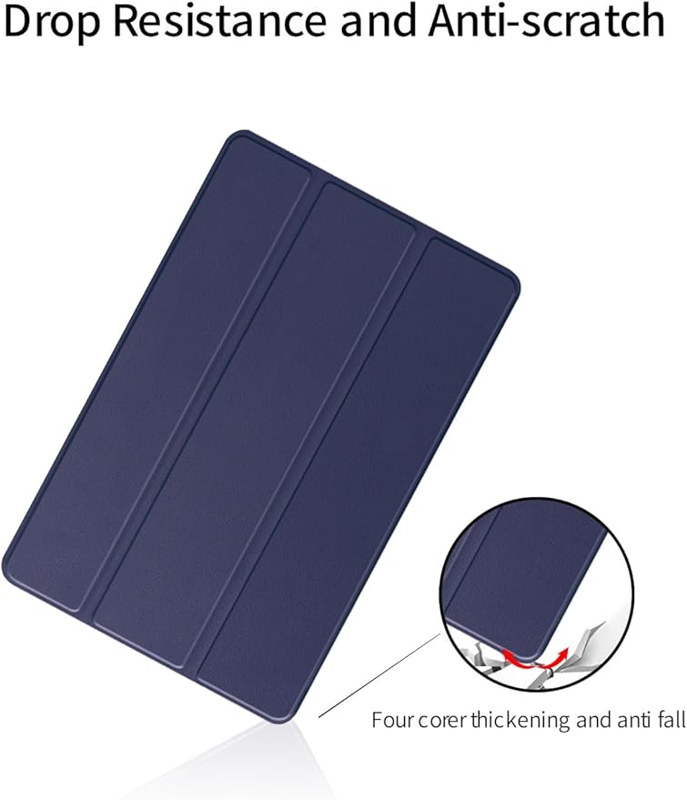 for Samsung Galaxy Tab S11 Ultra 2025 Android 14.6 Inch Tablet CaseBOVUGAC Tri-fold Tablet Case Cover for Galaxy Tab S11 Ultra 14.6Full Protection Premium PU Scratch Resistant.(Dark Blue)