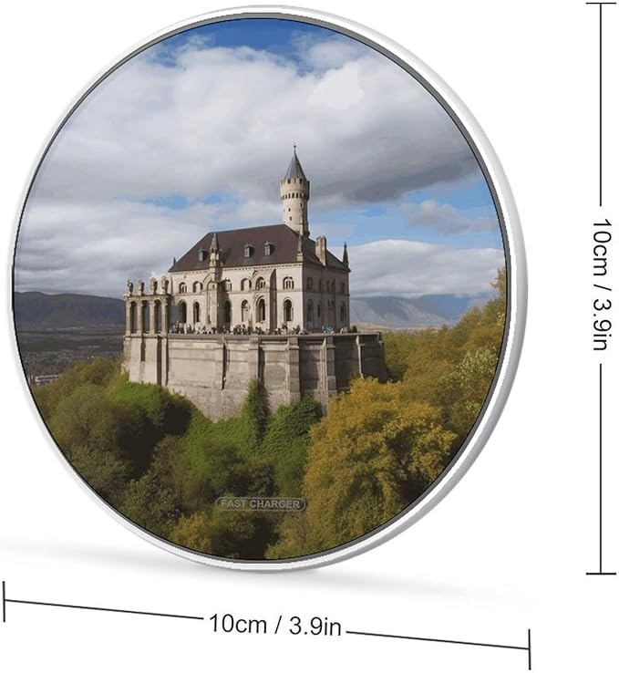 Historical Monuments of Armenia Wireless Charger Fast Wireless Charging Pad with USB Cable 10W Anti-Slip Magnetic Wireless Charger Portable Slim Charger Puck Travel Charging Station
