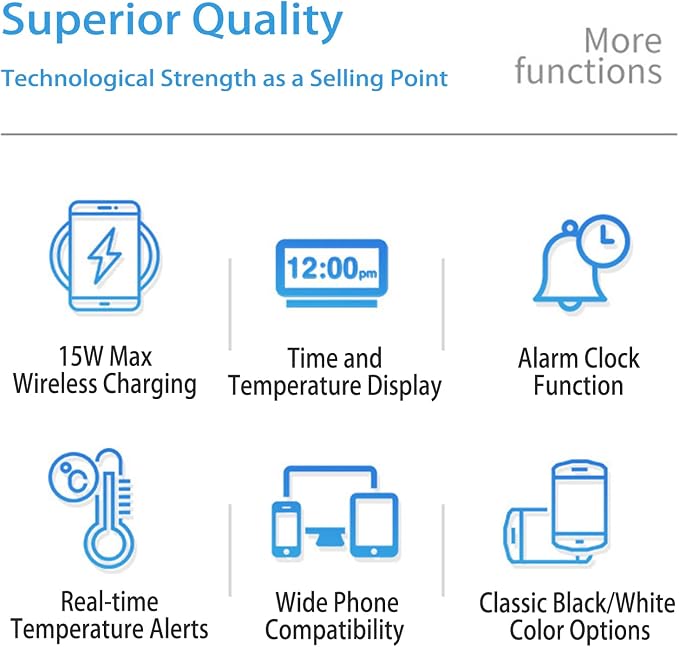 Multi Functional Alarm Clock W5 White