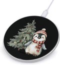 Penguins Christmas Tree Phone Charger Magnetic Charging Pad Anti-Slip with USB Cable