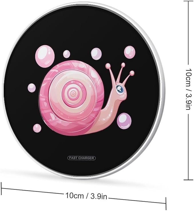 Cute Snail Wireless Charger Anti-Slip Wireless Charging Pad Slim Charger Mat for Men Women