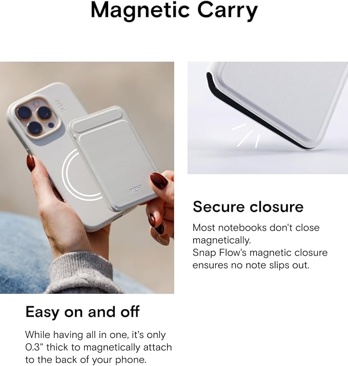 MOFT Magnetic Compatible Note Flip Magnetic Notepad &amp Card Holder with Invisible Pen Compatible with iPhone 16 Series and Other Phones Two Types of Notepad Misty Cove + Sunset