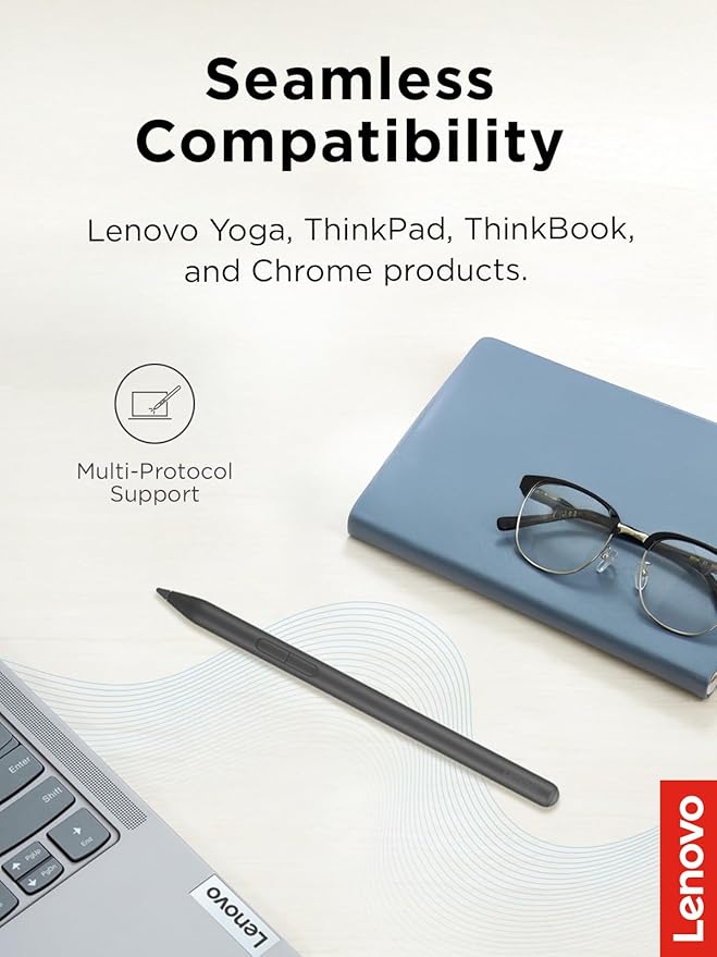 Lenovo Yoga Pen Rechargeable Stylus for Lenovo Yoga ThinkPad ThinkBook and Chrome USB-C Charging Magnetic Attachment Replaceable Nib Multi-Protocol Support Smooth Writing Experience