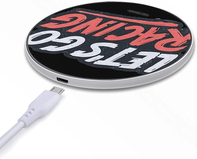 Let's Go Racing Phone Charger Magnetic Charging Pad Anti-Slip with USB Cable