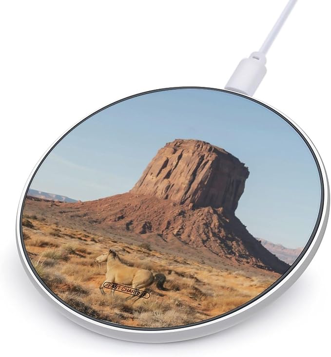 Horse Monoliths Valley Phone Charger Magnetic Charging Pad Anti-Slip with USB Cable