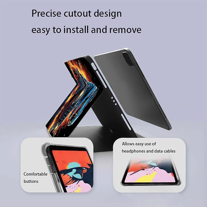 Case for Samsung Galaxy Tab A11+ / Tab A9+ 11 Inch 2025/2023Slim Protective LeatherAuto Wake/SleepAdjustable Viewing Angle Stand.Dinosaur in Monster Truck