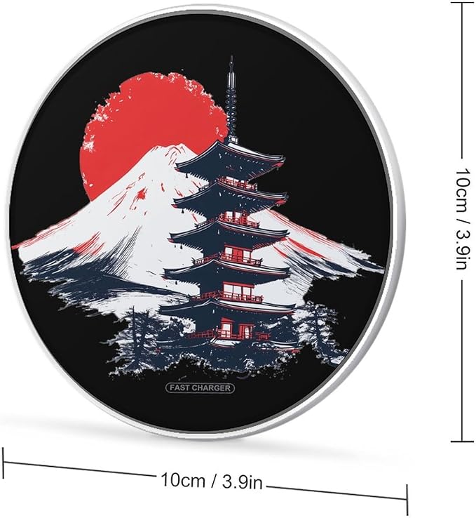 Mount Japanese Pagoda Phone Charger Magnetic Charging Pad Anti-Slip with USB Cable