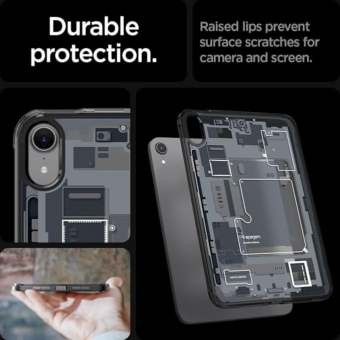 Spigen for iPad mini 7 Case A17 Pro (2024) 8.3 Inch Ultra Hybrid iPad mini 7th/6th Generation Case (2024/2021) Zero One Black