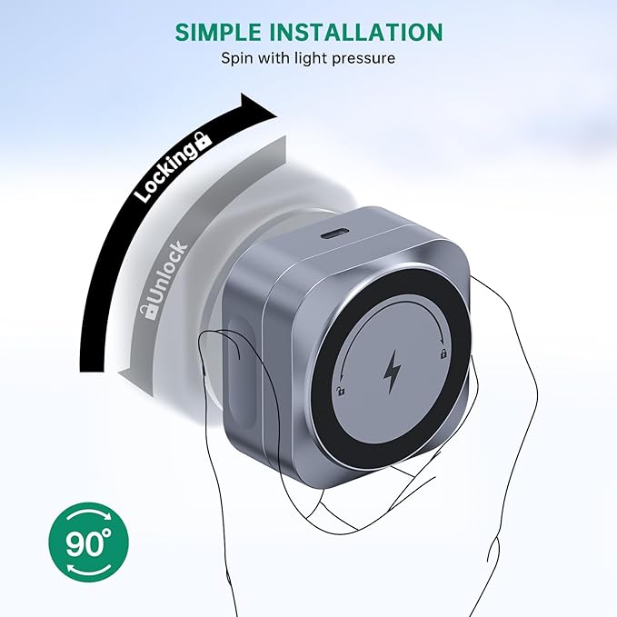 15W Vacuum Wireless Charger Holder Suction Cup Car Charger Stand for iPhone 17 16 15 14 13 12&amp Android Foldable Magnetic Phone Mount Use in Mirror/Dashboard/Windshield