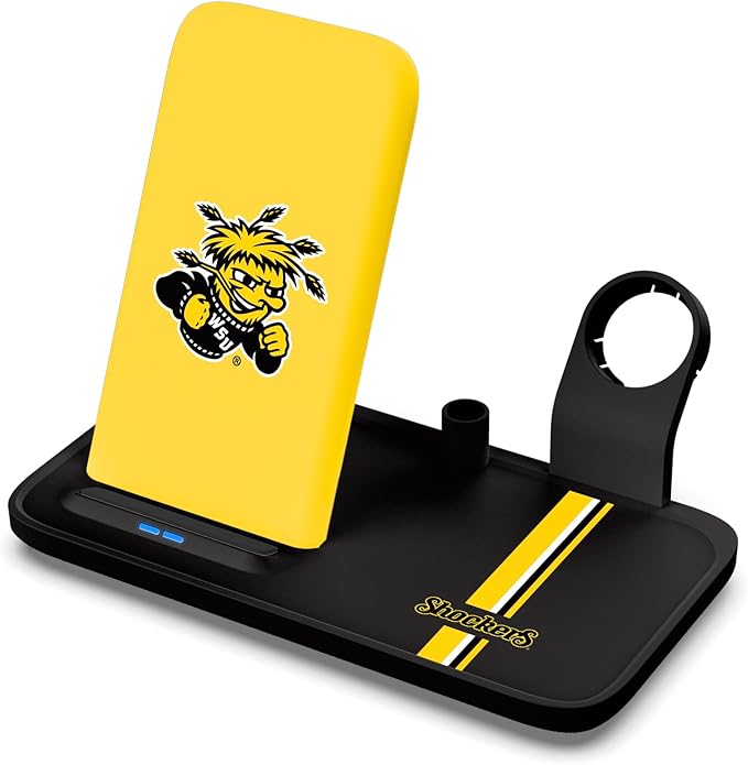 SOAR NCAA 4-in-1 Wireless Charging Docking Station: Fast Charge for iPhone Apple Watch Air Pods &amp Apple Pencil
