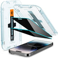 Spigen Tempered Glass Screen Protector [GlasTR EZ FIT - Privacy] Designed for iPhone 14 Pro [Case Friendly] - 2 Pack