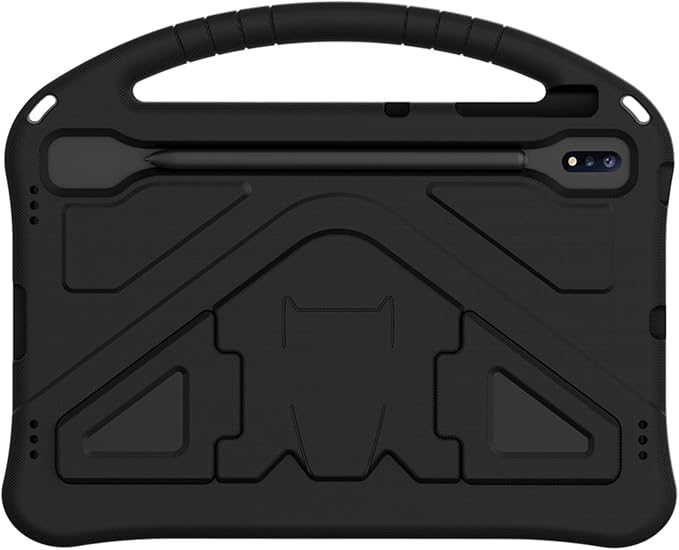 Kids Proof Case for Samsung Galaxy Tab S9 Plus 12.4 inch 2023 (SM-X810/X816/X818) UUcovers Stand Cover with S Pen Holder/Handle Soft EVA Shockproof Lightweight Rugged Cover for Tab S9+ 12.4 Black