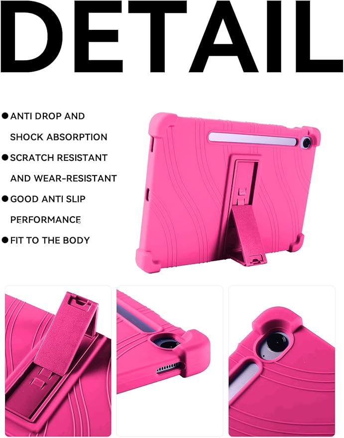 Case for Samsung Galaxy Tab S10 FE Plus/S10 FE+5G 13.1-Inch - Protective Cover with S Pen Holder &amp Multi-Angle Viewing Stand (Pink)