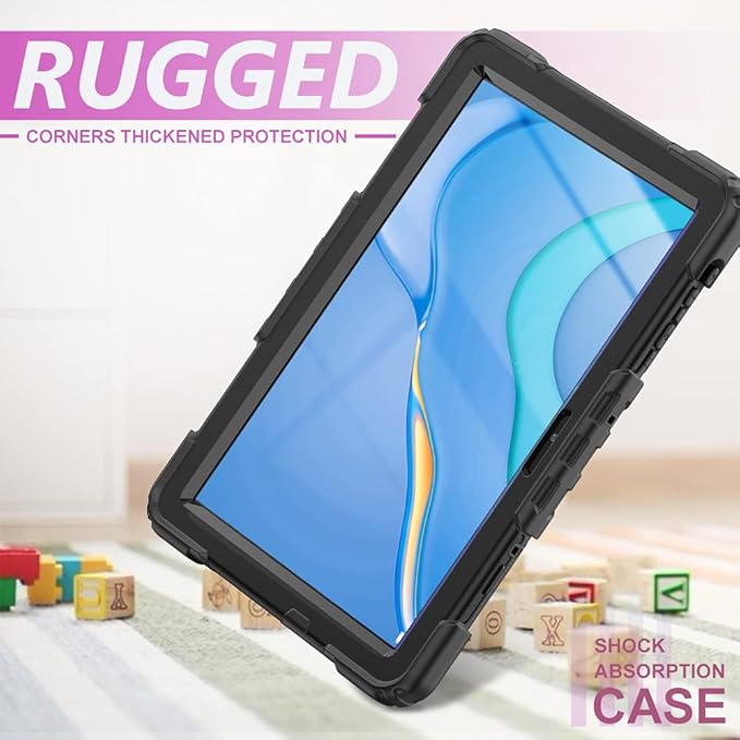 SZKMG Case for Huawei Matepad T10s 10.1/ T10 9.7 with Stand [Screen Protector] Glass Rugged Protective Cover for Huawei Tablet Matepad T 10s 10