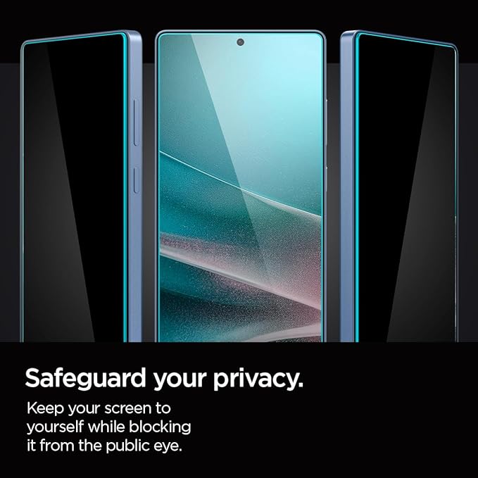 Spigen Tempered Glass Screen Protector [GlasTR EZ FIT - Privacy] Designed for Galaxy S25 Ultra [Case Friendly] - 2 Pack