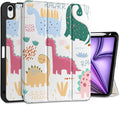 MEEgoodo for M4/M3/M2 iPad Air 11 inch Case 2026 2025 2024Case for iPad Air 5th Generation/iPad Air 4th Gen 10.9 inch 2022 2020 Tablet Cover with Soft TPU Back Shell Cute Dinosaurs