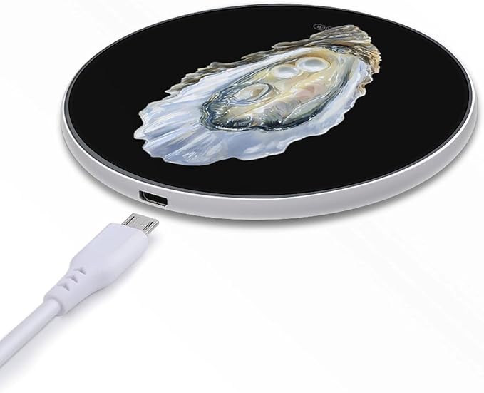 Oyster and Pearl Fast Portable Charger 10W Funny Graphic Phone Charging Pad with USB Cable