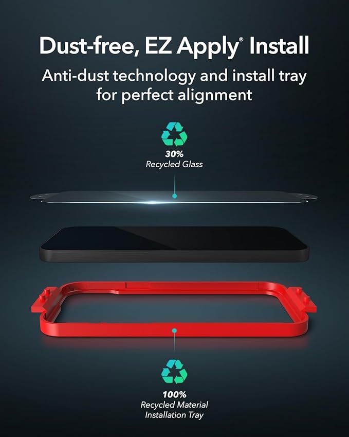 ZAGG Glass XTR3 Google Pixel 9 / Pixel 9 Pro Screen Protector - 10X Stronger with Recycled Glass Enhanced Eyesafe Blue Light Filter Anti-Reflective Easy Installation