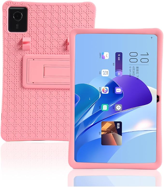 Compatible with Lenovo Chromebook Duet 11 (11M889)/EDU G2/GEN9 2024 Tablet Case Full Coverage Ultra Slim Silicone Shockproof Lightweight Cover Case (Pink)