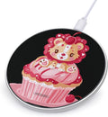 Lion on Cupcake Cherry Phone Charger Magnetic Charging Pad Anti-Slip with USB Cable