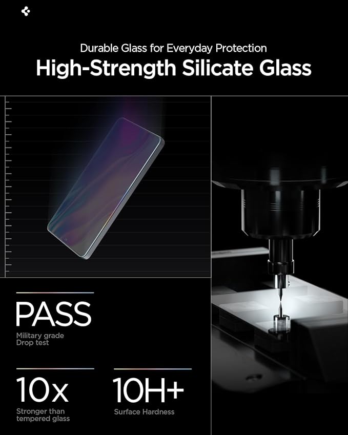 Spigen AluminaCore Tempered Glass Screen Protector [Glas.tR EZ Fit - Privacy] designed for Galaxy S26 Plus [2 Pack] 10H+ Hardness Aluminum-Enhanced Durability
