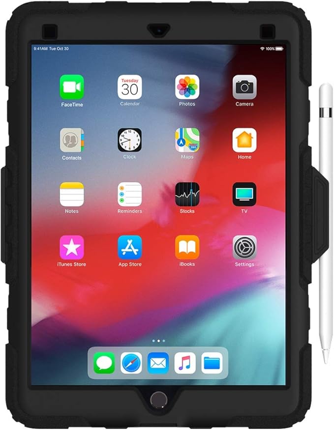 Griffin Survivor All-Terrain - Protective case for Tablet - Rugged - Silicone Polycarbonate - Black Clear - for Apple 10.5-inch iPad Air (3rd Generation)