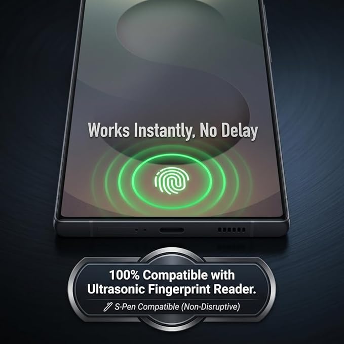 Didisky 3-Pack Matte Screen Protector for Samsung Galaxy S25 Ultra Anti-Glare Anti-Reflecting Glass with Auto-Alignment Kit for Flawless Bubble-Free Installation Supports Ultrasonic Fingerprint ID