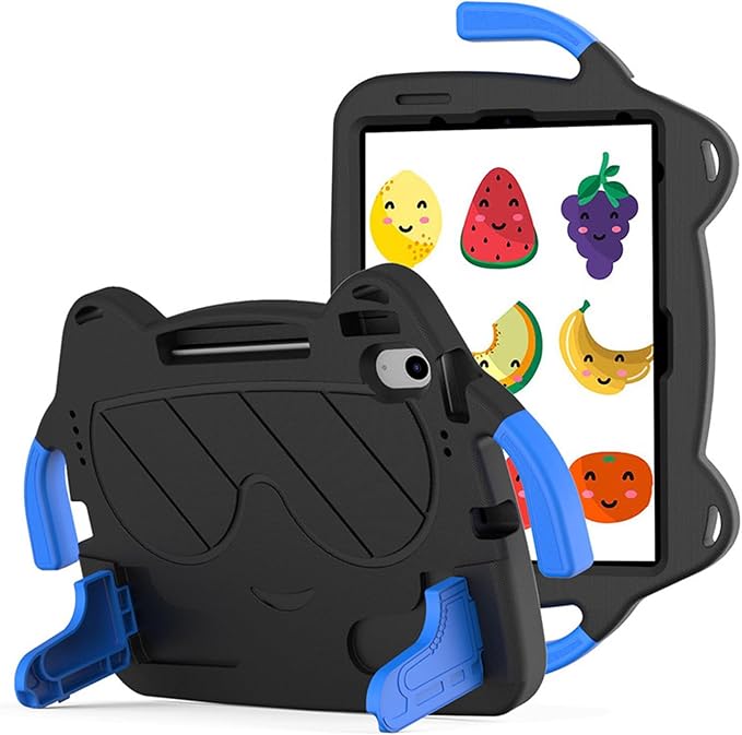 Kids Tablet Case for iPad Pro 10.5 inch 2017Eva Heavy Duty Shockproof Cover with Pencil HolderFolding KickstandTiny Hand Shape Cartoon Case for Children