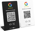 Hotlabel Review Stand 2-Pack + Black &amp White + for Boosting Google Reviews + NFC Tap &amp QR Code + Share 1 Independent Link (Supports 1 Store) + All Phones Compatible + No App/Subscription
