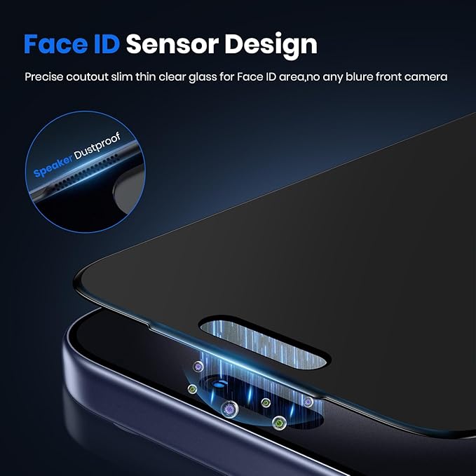 WSKEN for iPhone 17 Pro Max Matte Privacy Screen Protector - Anti Glare Anti Fingerprint [4 Way 360 Anti Spy] 10X Military Shatterproof Zero Bubble Anti Peep Tempered Glass Film for 17 Pro Max