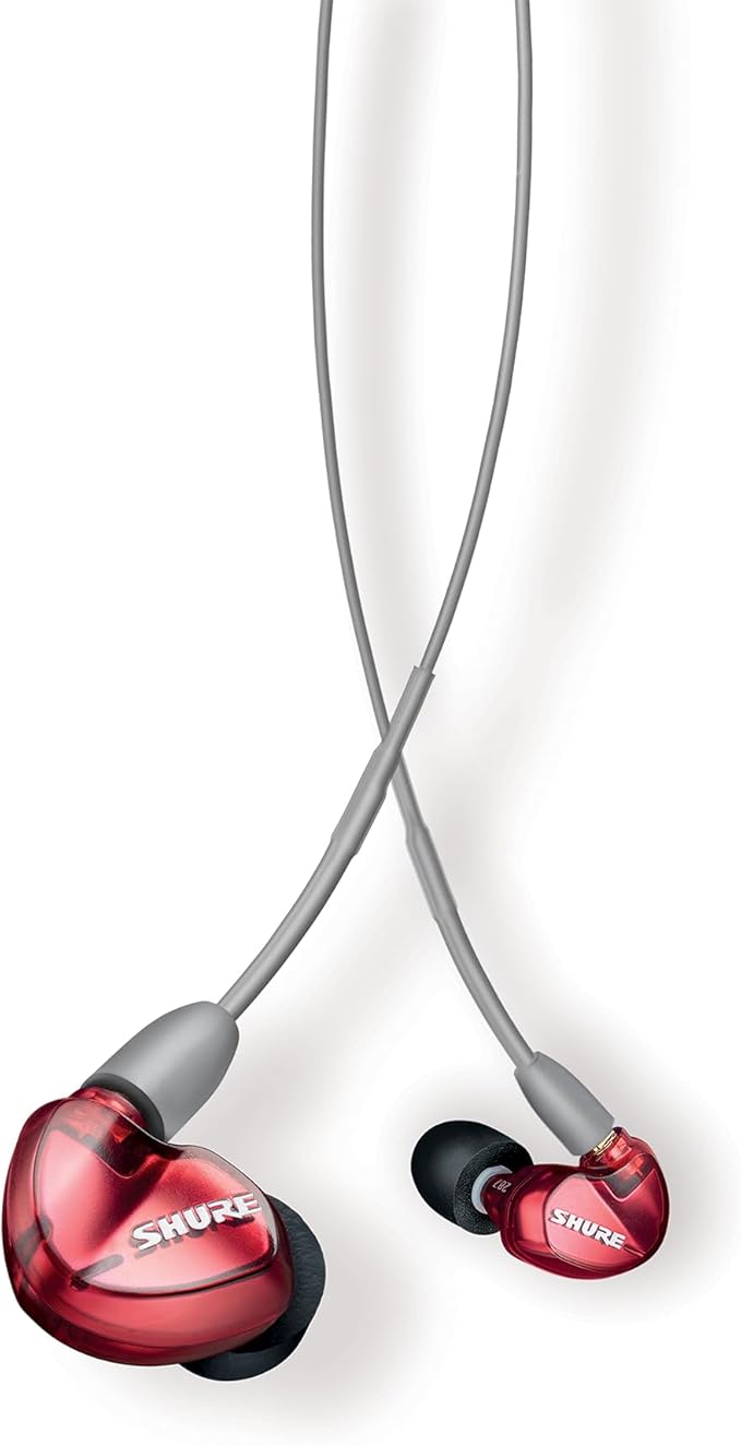 Shure SE535LTD Professional Wired Sound Isolating Earbuds High Definition Sound + Natural Bass Three Drivers Secure in-Ear Fit Detachable Cable Durable Quality - Red