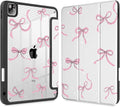 May Chen for iPad Pro 11 inch M2 4th Generation 2022 iPad Pro 11 3rd/2nd/1st Gen Case with Transparent Shockproof Back Cover [Built-in Pencil Holder Auto Sleep/Wake Stars Bow