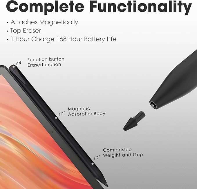 USl2.0 Stylus Pen for AMZ Fire HD 10 Pen with Top Eraser Digital Pen for Fire Max 11 Pen replacment Magnetic Stylus for Remarkable Paper Pro Pen/Remarkable Paper Pro Move.