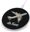Air Travel Stamp Airplane Fast Portable Charger 10W Funny Graphic Phone Charging Pad with USB Cable