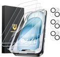 UNBREAKcable iPhone 15 Screen Protector 3-Pack 3 Tempered Glass + 3 Camera Lens Protectors 9H Hardness HD Clarity Anti-Fingerprint Case Friendly 6.1 Inch