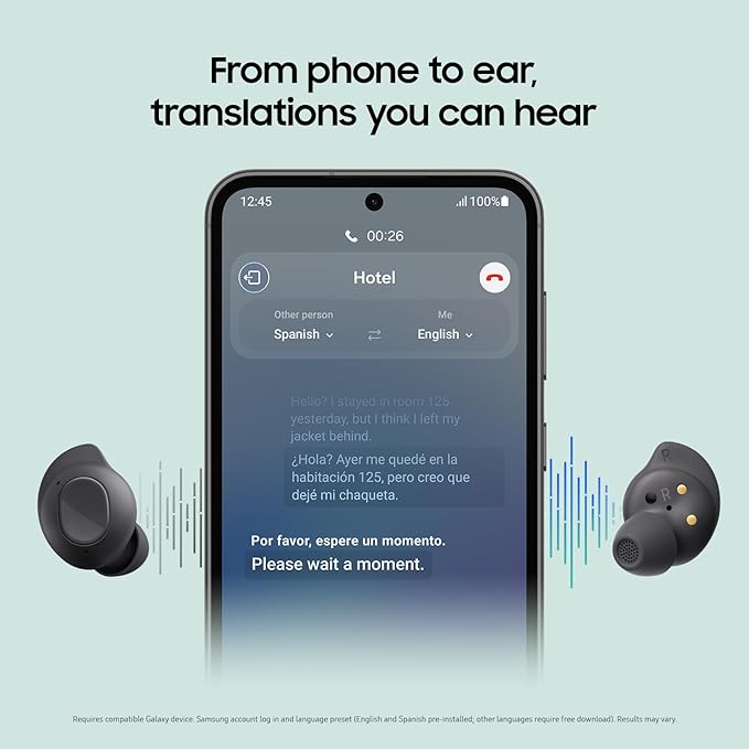 Samsung Galaxy Buds FE True Wireless Bluetooth Earbuds In-Ear Secure Fit Noise Cancelling Auto Switch Audio Touch Control Built-in Voice Assistant White [US Version 1Yr Manufacturer Warranty]
