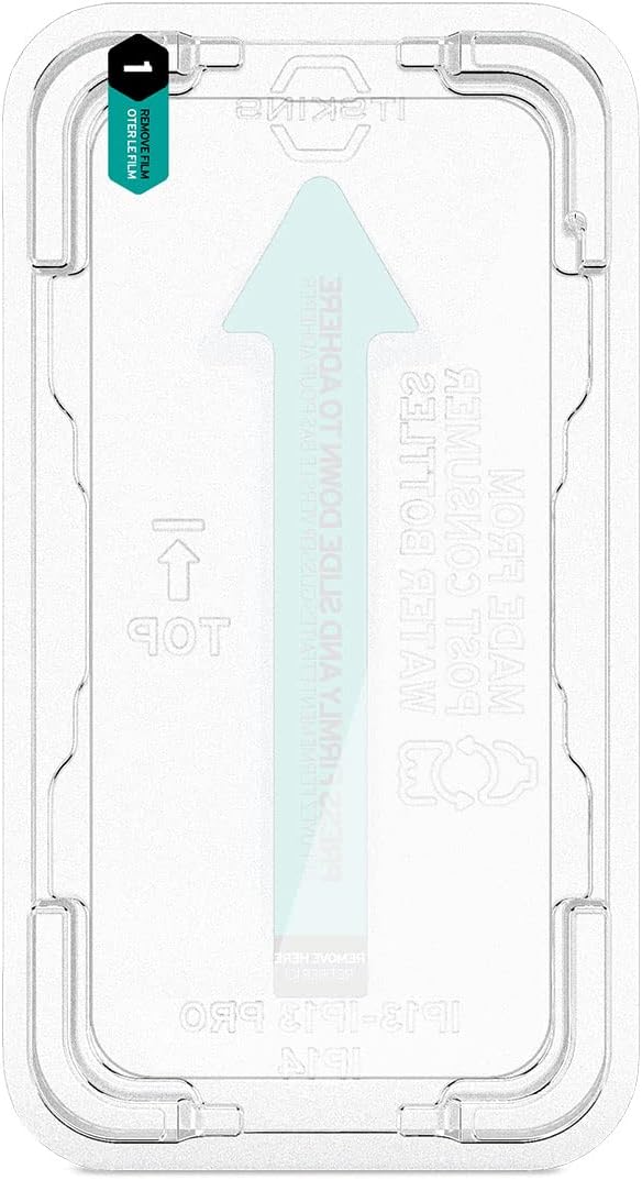 ITSKINS Hybrid // Glass Cell Phone Screen Protector with Eco-Friendly Alignment Tool Tempered Glass Screen Protector Easy Installation Scratch Resistant and Bubble Free - iPhone 14