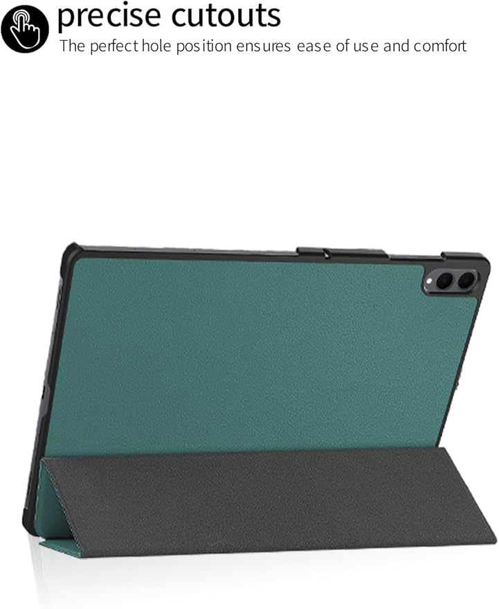 for Samsung Galaxy Tab S11 Ultra (SM-X936B) 2025 Android 14.6 Inch Tablet CaseBOVUGAC Tri-fold Tablet Case Cover for Galaxy Tab S11 Ultra 14.6Full Protection Premium PU Scratch Resistant.(Green)