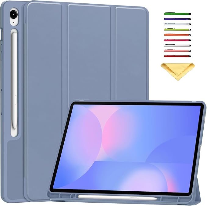 for Galaxy Tab S10 FE Plus Case 13.1 Inch 2025 (Model: SM-X620/SM-X626B) Trifold Stand Cover with S Pen Holder [Auto Wake/Sleep] PU Leather + Soft TPU Back Shell for Tab S10 FE+ 13.1Purple