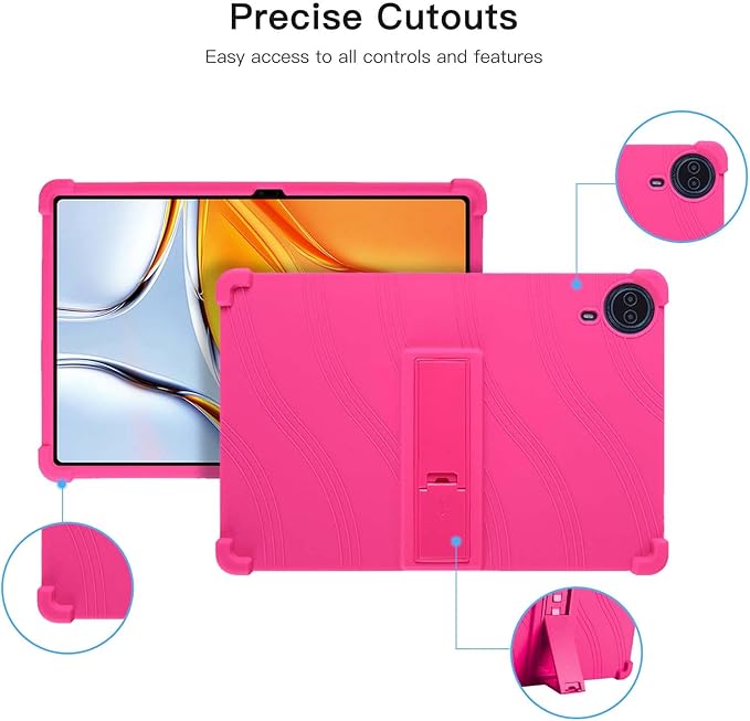 Case for Callsky-Tab Ctab 14 Tablet 14 inchSoft Silicone Protector CoverKids FriendlyAdjustable Stand Tablet Cover4 Corners Thicken ShockproofPink